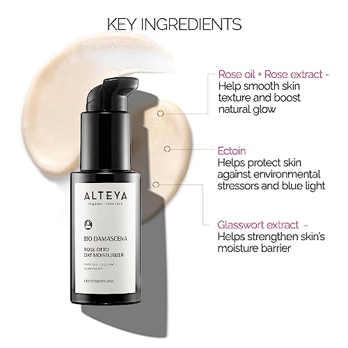 Organic Hydrating Day Moisturizer with Bulgarian Rose Oil & Anti-Pollution Complex - 1.7 fl oz