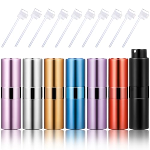 Honeydak 7-Pack 20ml Refillable Travel Perfume Atomizer Bottles with Pump Transfer Tools