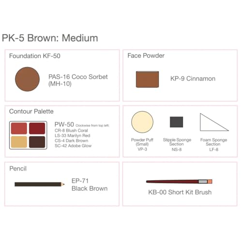 Ben Nye Personal Creme Kit: Brown/Medium PK-5
