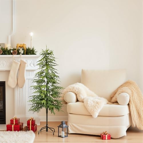 5FT Artificial Norfolk Pine Tree Indoor Outdoor Faux Evergreen Holiday Decor