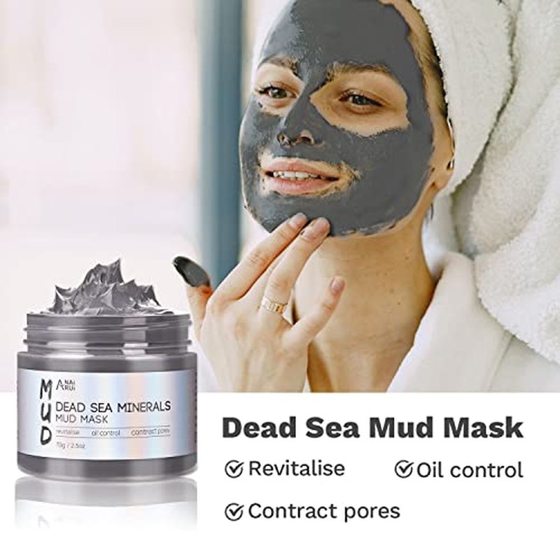 ANAI RUI SPA Mask Set-Turmeric Clay Mask,Green Tea Mask,Rose Clay Mask and Dead Sea Mud Mask for Facial Mask for Deep Cleansing, Moisturizing and Pore Cleansing Total 140g