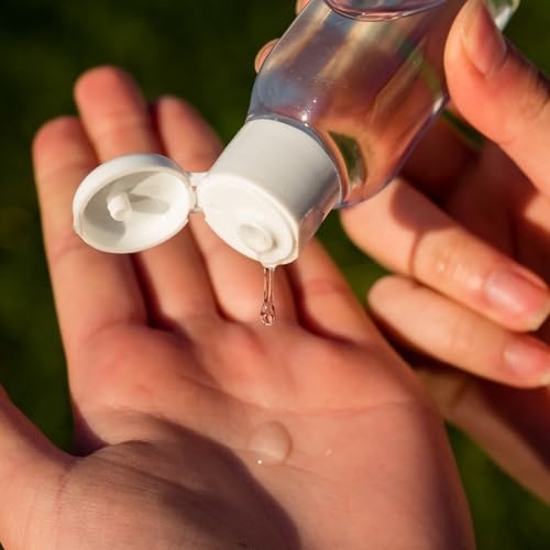 ZEONHAK 30 Pack 8oz Reusable Clear Plastic Travel Bottles with Flip Cap