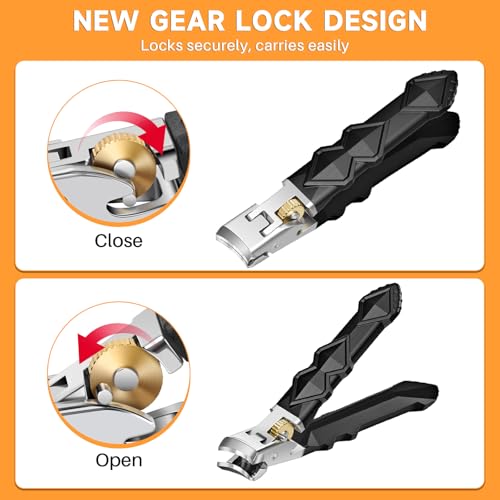 Leipple Thick Toenail Clippers Set – 6-in-1 Podiatrist Nail Kit for Seniors