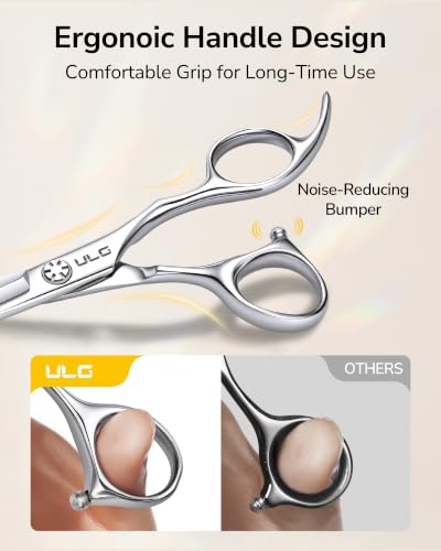 ULG 8pcs Kids & Family Hair Cutting Scissors Kit with Safety Round Tips