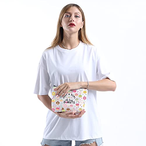 XYANFA Sweet shop worker Makeup Bag Dessert themed Cosmetic Bag For Foodies