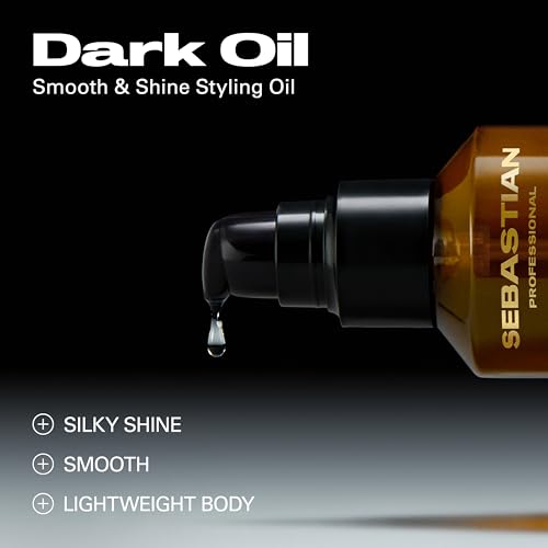 Sebastian Professional Dark Oil Lightweight Hair Styling Oil | Nourishing Blend of Natural Oils for a Smooth, Sleek Finish