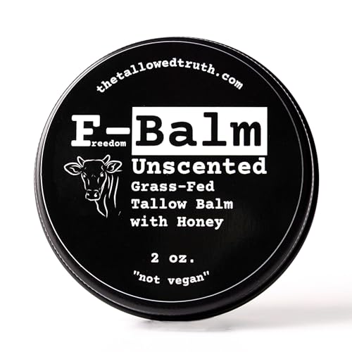 The Tallowed Truth Beef Tallow Balm Unscented Honey - Hydrating Skin Moisturizer & Soothing Face Balm