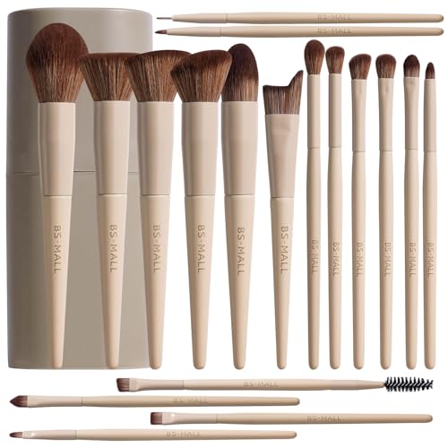B-Matte Makeup Brush Set with Travel Case 18 Pcs - Professional Quality