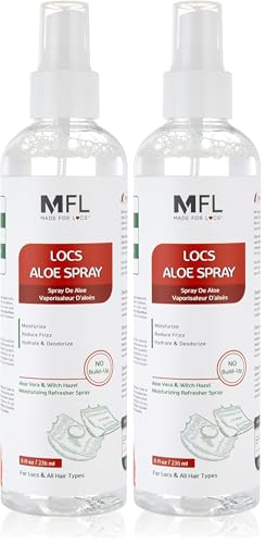 Made For Locs Aloe Vera Refresher Spray 8 oz Pack of 2 - Hydrating Natural Hair Moisturizer