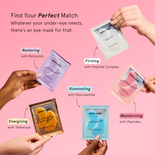 Grace & Stella Blue Award-Winning Eye Patches for Puffy Eyes - 24 Pairs