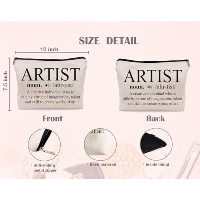 Artist Makeup Bag, Artist Gifts for Women, Best Gifts for Artists, Gifts for Artists, Artist Birthday Gift, Artist Definition Small Makeup Cosmetic Bag for Purse