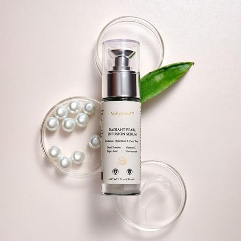MikySom¢â Radiant Pearl Infusion Face Serum with Vitamin C ? Brightening & Hydrating (30ml)