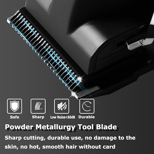 KEMEI 2296 Black Cordless Hair Clippers for Men - Professional Haircut Kit