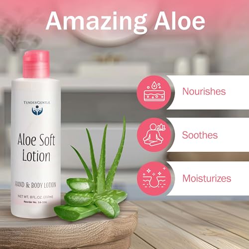 Aloe Lotion for Hands and Body - 6 Bottles with 8 oz of Aloe Vera Lotion for Dry Skin - Good for Sensitive Skin and Extra and Severely Dry Skin - Aloe Vera Moisturizer