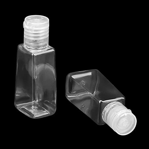 100 Pack 1oz Plastic Travel Bottles with Flip Caps - Refillable Water & Lotion Containers
