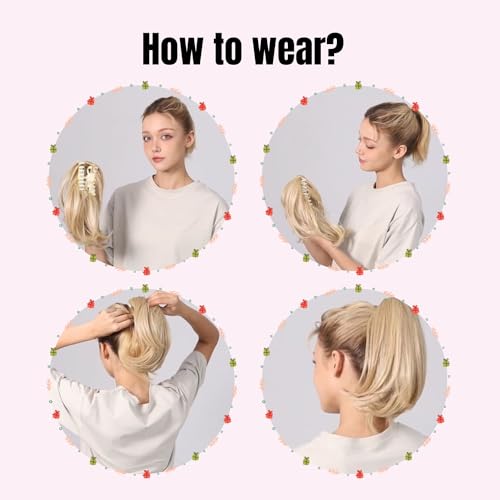 Claw Clip Straight Ponytail Hair Extension 10 Inches Salt and Pepper - Hair Accessories