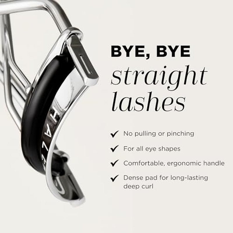Haleys Re-Lift Instant Eyelash Curler - Ergonomic Curlers Provide Long-Lasting Curl for All Eye Shapes & Eyelashes, Ultra-Dense Silicone Pads Gently Lift from Inner to Outer Corner