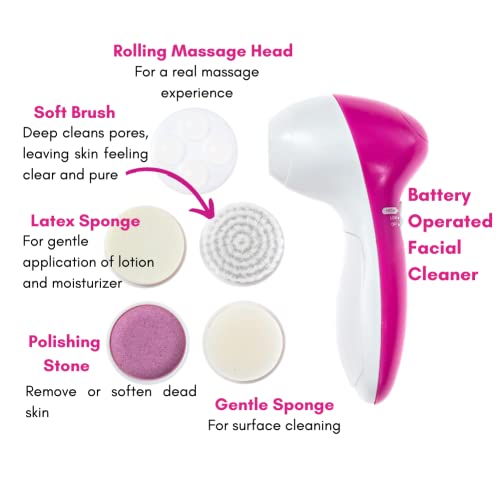 Kids Spa Playset with Facial Cleansing Machine, Mud Mask & Headband - Deluxe Toy Kit