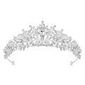 Women’s Bridal Tiara Crown with Rhinestones - Silver & Clear Variation