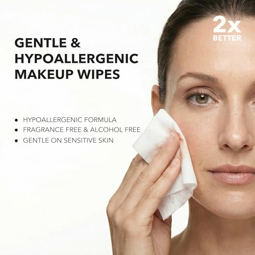 mivida Hypoallergenic Makeup Remover wipes Bulk with Hyaluronic Acid, Alcohol & Fragrance Free Makeup Wipes Sensitive Skin, Plant-Based Facial Wipes Make Up Remover, (4 Packs x 50 Wipes) Total 200ct