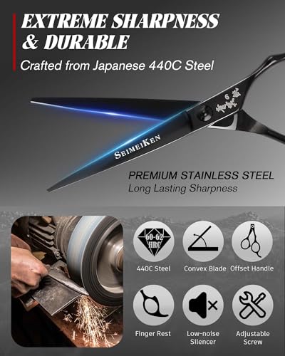 SEIMEIKEN Professional Hair Cutting Scissors Kit - Hair Shears & Thinning Shears Set