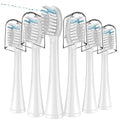 6 Pack Replacement Flossing Toothbrush Heads with Covers for Waterpik Sonic Fusion SF Series - White (Variation: 6p White)