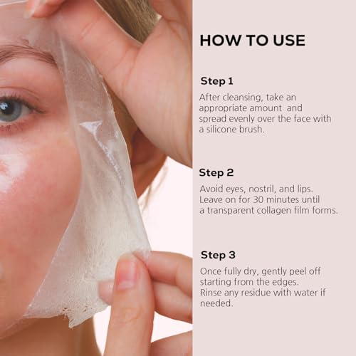 Korean Collagen Glow Mask with PDRN & Glutathione - Hydrating Peel-Off for Firming & Radiance