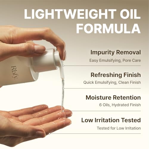 Rbfy One Step Cleansing Oil for Makeup, Sebum & Blackhead Removal - Gentle Deep Pore Cleanser