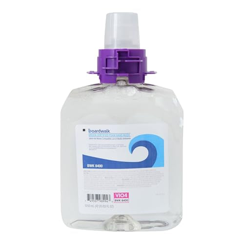Boardwalk 8400 Green Certified Foam Soap, Fragrance Free, 1250ml Refill (Case of 4)