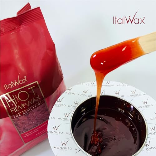 Hard Wax Beads for Hair Removal - Rose Scented, 2.2 lb - Medium-Long Setting, Stripless, Coarse Hair, Large Areas, Made in Italy