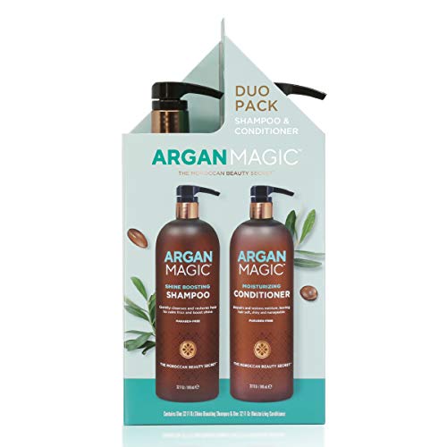 Argan Oil Hair Shampoo & Moisturizing Conditioner Duo - Shine & Frizz Control