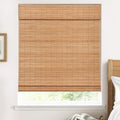 Blackout Cordless Bamboo Roman Shades 42 3/4x64 in Papara Carbon - UNISHADES