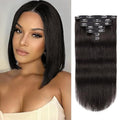 Jiameisi Clip in Hair Extensions Real Human Hair, 12inch Remy Double