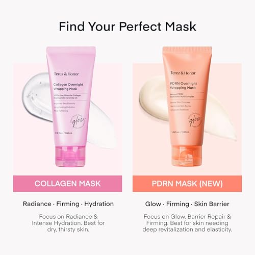 Collagen & PDRN Mask Duo - Night Wrapping Face Masks for Elasticity & Hydration - Terez & Honor