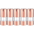 5 Pack Airless Pump Bottles Empty Cosmetic Cream Pump Bottle Travel Vacuum Bottle Refillable Cosmetic Containers Makeup Pump Dispenser for Lotion Cream Serum and More (15ml)