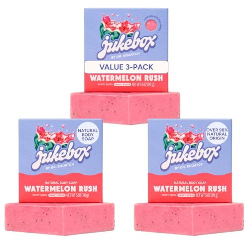 Watermelon Rush Natural Body Soap Bar 5oz - 3 Pack for All Skin Types