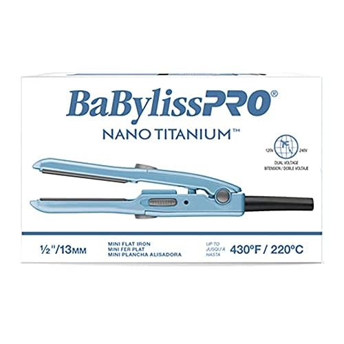 Nano Titanium Mini Flat Iron Hair Straightener, 0.5" Hair Straightener Iron for Touch Ups & All Hair Types, Perfect for Travel