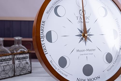 Precision Lunar Phase Wall Clock - Celestial Moon Tracking & Home Decor
