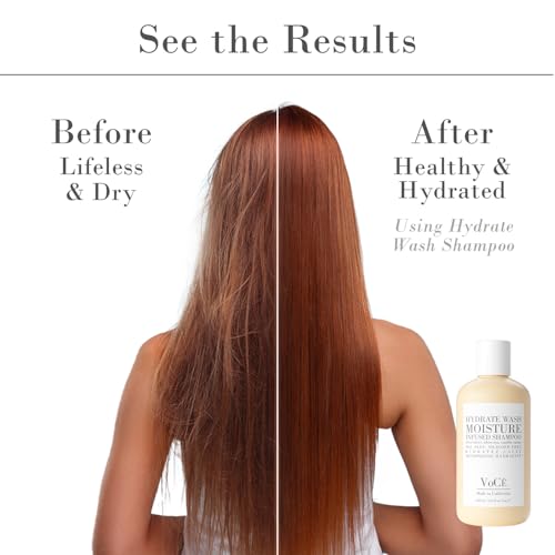 Hydrating Vegan Shampoo for Dry Frizzy Hair 8.5oz - Safe for Color-Treated