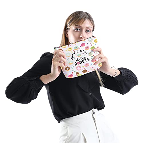 XYANFA Sweet shop worker Makeup Bag Dessert themed Cosmetic Bag For Foodies