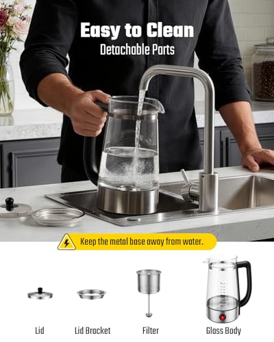 10-Cup Electric Percolator Coffee Pot with Borosilicate Glass Carafe