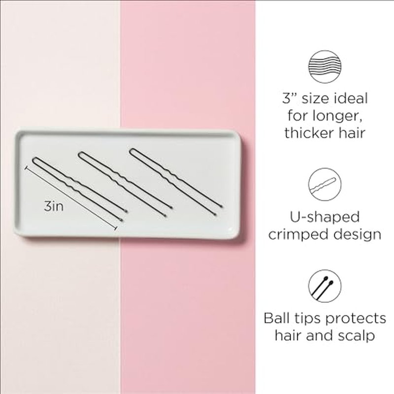 Diane Hair Pins, 3" Black, 1 lb. (Approximately 400 Pins)