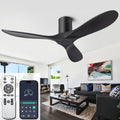 52 Inch Moisture-Proof Ceiling Fan with Remote & APP Control No Light - Black