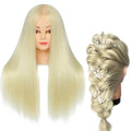 Platinum Blonde Mannequin Head with Hair and Stand for Styling Practice