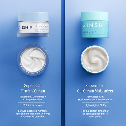 Kinship Super Rich Collagen + Ceramide Firming Cream | Anti Aging, Hydrating Face Moisturizer for Sensitive Skin | Wrinkle Cream - Smooth Fine Lines | Synthetic Fragrance-Free | Derm Approved, (1.7oz)