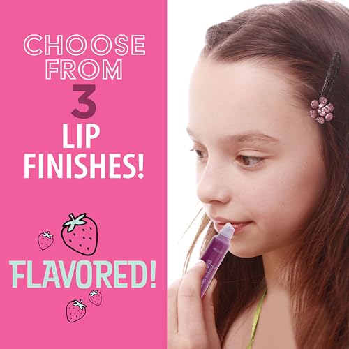 EXPRESSIONS 6pc Lip Set - Strawberry Fruit Flavored Lip Gloss & Lip Balm Kit | Safe Non-Toxic Birthday Present Young Daughter Sensitive Skin Hydrate Shine Best Value Today Must Buy