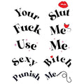 5 Sexy Kinky Chest Breast Temporary Tattoos for Women, Waterproof Fake Tattoo Stickers