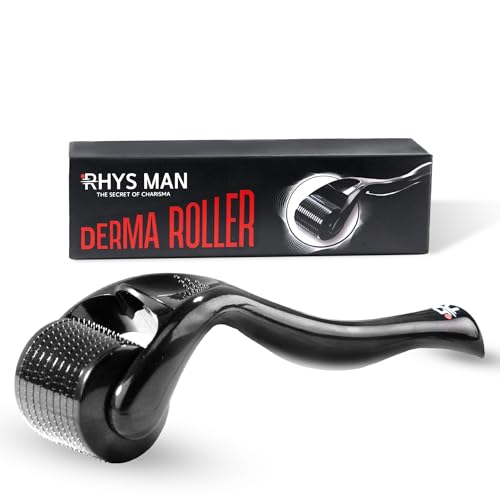 Beard Care Roller for Men ? Titanium Grooming Tool & Scalp Care Kit, Supports Fuller-Looking Beard Look, Ergonomic Handle, Daily Grooming Essential, Valentines Day Gift for Him