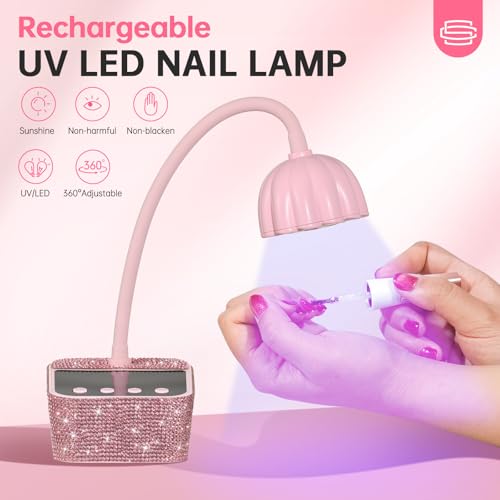 Cordless UV LED Nail Lamp for Gel Nails - Pink Diamond Variation