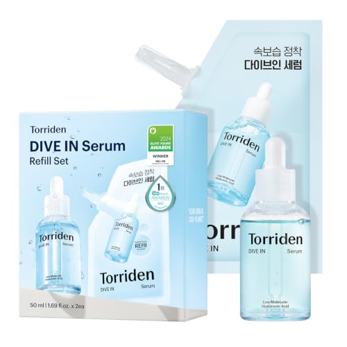 Torriden DIVE IN Hydrating Serum Refill Set 3.38 fl oz - Korean Face Serum with Hyaluronic Acid